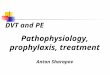 DVT and PE Pathophysiology, prophylaxis, treatment Anton Sharapov