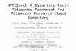BFTCloud: A Byzantine Fault Tolerance Framework for Voluntary-Resource Cloud Computing Yilei Zhang, Zibin Zheng, and Michael R. Lyu {ylzhang,zbzheng,lyu}@cse.cuhk.edu.hk