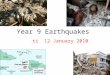 Year 9 Earthquakes Haiti 12 January 2010. We are going to have a debate using your evidence. Half the class will propose the motion. Half will oppose