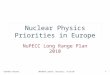 Nuclear Physics Priorities in Europe NuPECC Long Range Plan 2010 Günther RosnerLRP2010 Launch, Brussels, 9/12/101