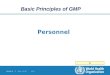 Module 8 | Slide 1 0f 30 2012 Personnel Basic Principles of GMP 9