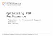Optimizing PSM Performance Priorities for Procurement Support Services for Malawi