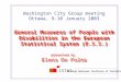 General Measures of People with Disabilities in the European Statistical System (E.S.S.) presented by Elena De Palma ISTAT Washington City Group meeting