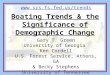 Boating Trends & the Significance of Demographic Change Gary T. Green University of Georgia Ken Cordell U.S. Forest Service, Athens, GA & Becky Stephens