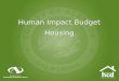 Human Impact Budget Housing Human Impact Budget Housing