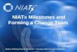 Overview NIATx Milestones and Forming a Change Team