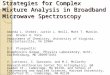 Strategies for Complex Mixture Analysis in Broadband Microwave Spectroscopy Amanda L. Steber, Justin L. Neill, Matt T. Muckle, and Brooks H. Pate Department