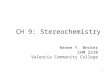 CH 9: Stereochemistry Renee Y. Becker CHM 2210 Valencia Community College 1