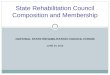 State Rehabilitation Council Composition and Membership NATIONAL STATE REHABILITATION COUNCIL FORUM JUNE 24, 2013 1