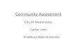 Community Assessment City Of Westminster Carlos Jaen Frostburg State University