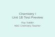 Chemistry I Unit 1B Test Preview Ray Tedder NBC Chemistry Teacher