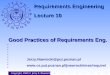 Good Practices of Requirements Eng. Copyright, 2000 © Jerzy R. Nawrocki Jerzy.Nawrocki@put.poznan.pl  Requirements
