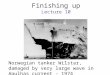 Finishing up Lecture 10 Norwegian tanker Wilstar, damaged by very large wave in Agulhas current - 1974