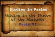 Studies in Psalms Abiding in the Shadow of the Almighty Psalm 91