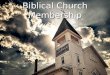 Biblical Church Membership. Lesson 6 Discipline -practicing church membership as a body-