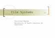 File Systems ECGR 6185 Spring 2006 Christina Warren University of North Carolina at Charlotte