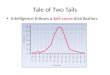 Tale of Two Tails Intelligence follows a bell curve distribution
