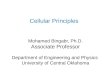 Cellular Principles Mohamed Bingabr, Ph.D. Associate Professor Department of Engineering and Physics University of Central Oklahoma