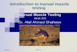 10/13/2015RHS 221 1 Introduction to manual muscle testing Manual Muscle Testing RHS 221 Dr. Afaf Ahmed Shaheen