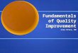 Fundamentals of Quality Improvement Lisa Price, MD