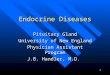1 Endocrine Diseases Pituitary Gland University of New England Physician Assistant Program J.B. Handler, M.D