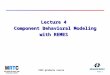 Page 1, CBSE graduate course Lecture 4 Component Behavioral Modeling with REMES