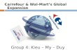 Group 4: Kieu – My – Duy Carrefour & Wal-Mart’s Global Expansion