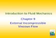 © Pritchard Introduction to Fluid Mechanics Chapter 9 External Incompressible Viscous Flow