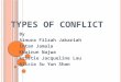 T YPES OF CONFLICT By Ainura Filzah Jakariah Intan Jamala Khairun Najwa Kristie Jacqueline Lau Alicia Su Yun Shan
