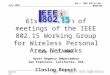 Doc.: IEEE 802.15-09-0584-00 Submission July 2009 Robert F. Heile, ZigBee AllianceSlide 1 61st Session of meetings of the IEEE 802.15 Working Group for