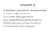 Lecture 3 3. Boolean operations –fundamentals 3.1 Basic logic functions 3.2 Further logic operations 3.3 Establishing switching functions 3.4 Simplification