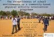 The receptiveness of school environments to a community-based physical activity intervention programme Baseline data from a pilot study with primary schools