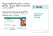 Preparing Kindergarten Students for the i-Ready Math Diagnostic Assessment These slides were reproduced from the i-Ready Diagnostic and Instruction User