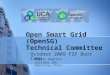 Open Smart Grid (OpenSG) Technical Committee October 2009 F2F Boot Camp Darren Highfill UtiliSec (SG Security) Chair