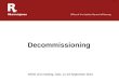 Decommissioning WGEI 2nd meeting, Oslo, 21-23 September 2015