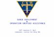 SURGE DEPLOYMENT & OPERATION UNIFIED ASSISTANCE CAPT Lawrence D. Burt Commander, Carrier Air Wing TWO