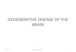 DEGENERATIVE DISEASE OF THE BRAIN 10/14/20151Dr. Alka Stoelinga