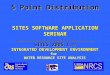 SITES SOFTWARE APPLICATION SEMINAR __________________________ SITES 2005.1.4 INTEGRATED DEVELOPMENT ENVIRONMENT for WATER RESOURCE SITE ANALYSIS 5 Point