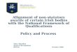 Alignment of non-statutory awards of certain Irish bodies with the National Framework of Qualifications Policy and Process Mary Sheridan Head of Recognition