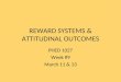 REWARD SYSTEMS & ATTITUDINAL OUTCOMES PHED 1027 Week #9 March 11 & 13