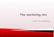 Or the 4 Ps of marketing.  Write this down:  ‘The marketing mix is a recipe for effective marketing. Using the marketing mix when planning the marketing