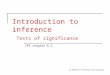 Introduction to inference Tests of significance IPS chapter 6.2 © 2006 W.H. Freeman and Company