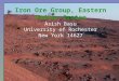 Iron Ore Group, Eastern Indian Craton Asish Basu University of Rochester New York 14627
