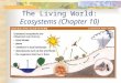 The Living World: Ecosystems (Chapter 10). Ecosystem – A community of living organisms interacting with one another and with the nonliving components