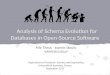 Analysis of Schema Evolution for Databases in Open-Source Software MSc Thesis - Ioannis Skoulis iskoulis@cs.uoi.gr Department of Computer Science and Engineering