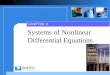 Systems of Nonlinear Differential Equations CHAPTER 11