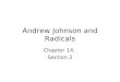 Andrew Johnson and Radicals Chapter 14, Section 2
