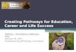 Creating Pathways for Education, Career and Life Success Webinar: Developing a Pathways Plan January 18, 2013 Facilitated by Jeff Fantine, Consultant