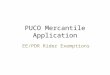 PUCO Mercantile Application EE/PDR Rider Exemptions