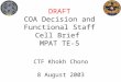 DRAFT COA Decision and Functional Staff Cell Brief MPAT TE-5 CTF Khokh Chono 8 August 2003